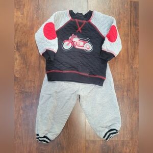 Little Me Boy's 18 month Motorcycle matching set